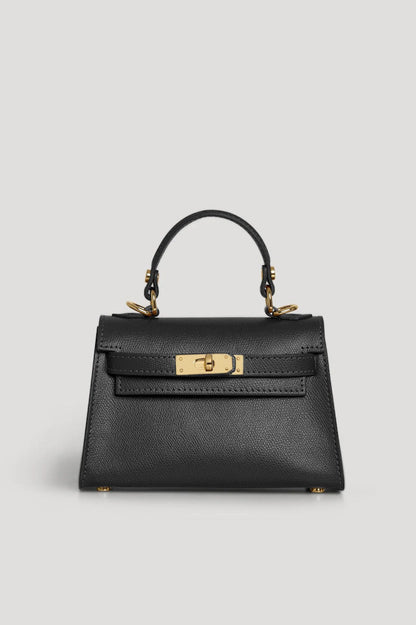 Lina Mini – Genuine Leather Bag, Black
