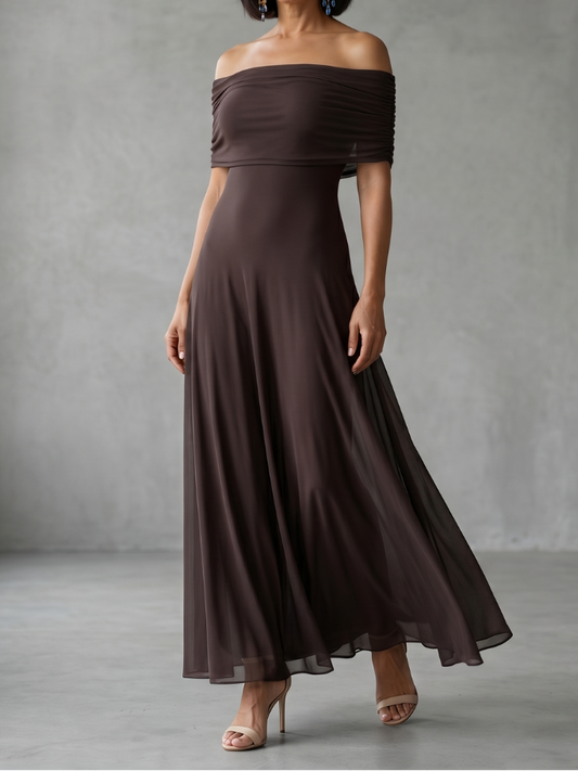 June | Off-Shoulder Draped Midi Dress