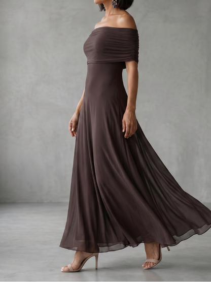 June | Off-Shoulder Draped Midi Dress